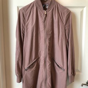 H&M BLUSH long bomber jacket